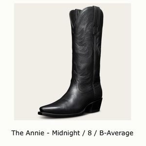 Black Tecovas Annie Cowboy Boots Size 8